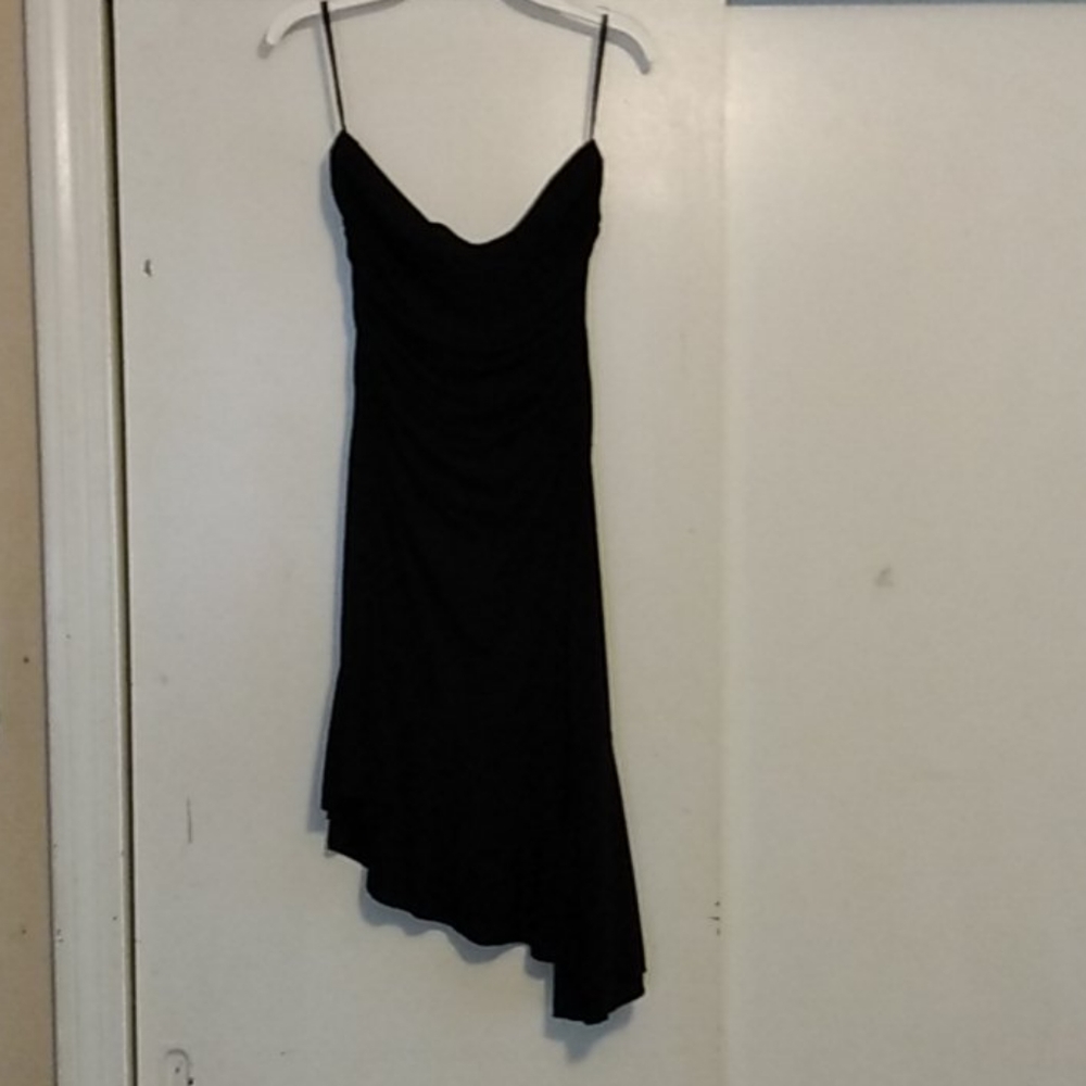 Strapless black dress
